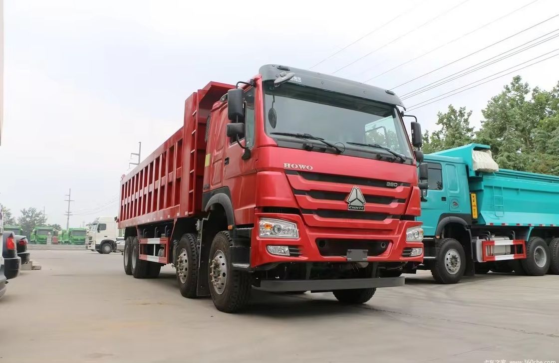 Howo 8x4 12 Rodas Usado de Carrinho 40 Tons 380 HP Carrinho pesado de descarga com direção esquerda