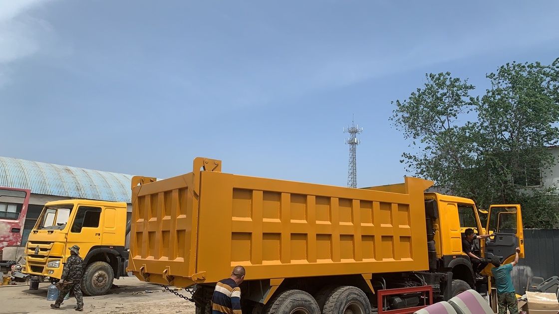 Caminhão de descarga de 6x4 usado como caminhão de carregamento de 6x4 com rodas motrizes 6x4 e reserva de depósito
