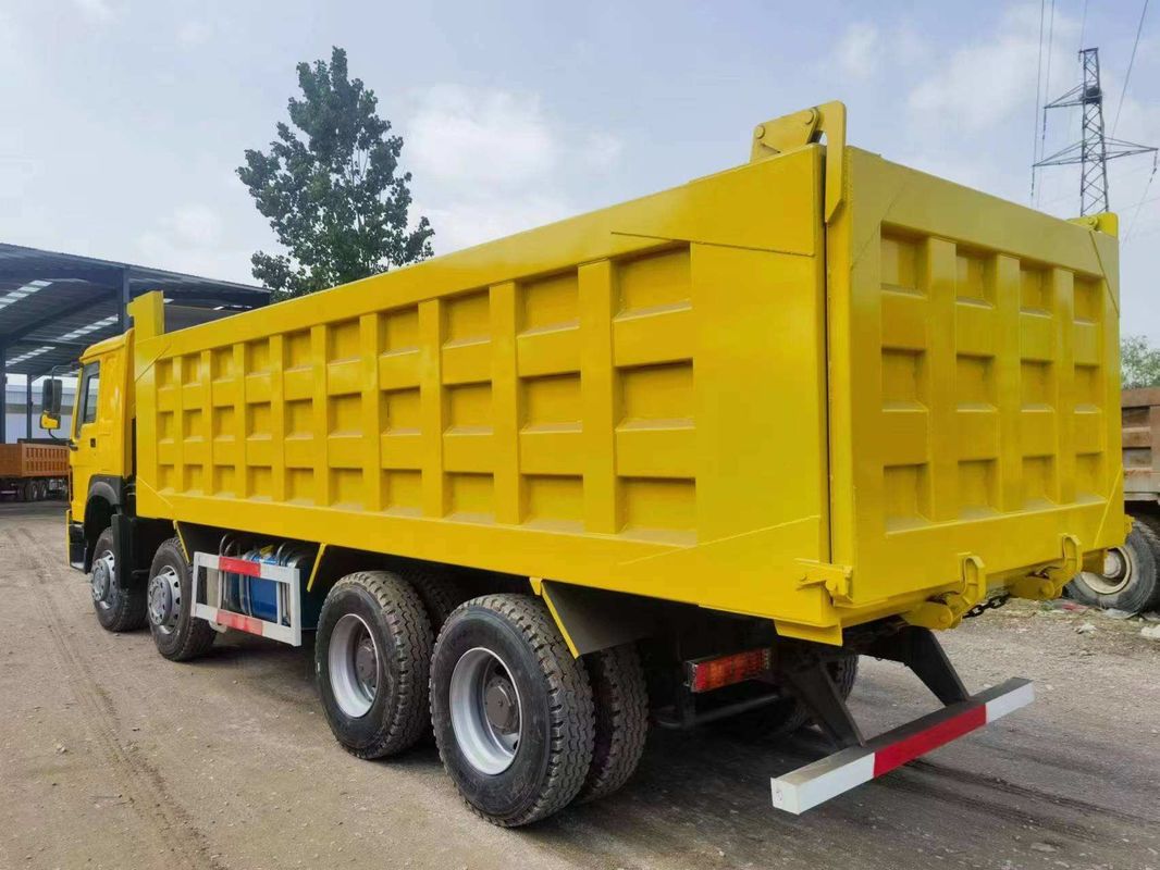 Howo usado totalmente reformado 8x4 371hp 20-24 metros cúbicos camião de despejo camião de descarga diesel