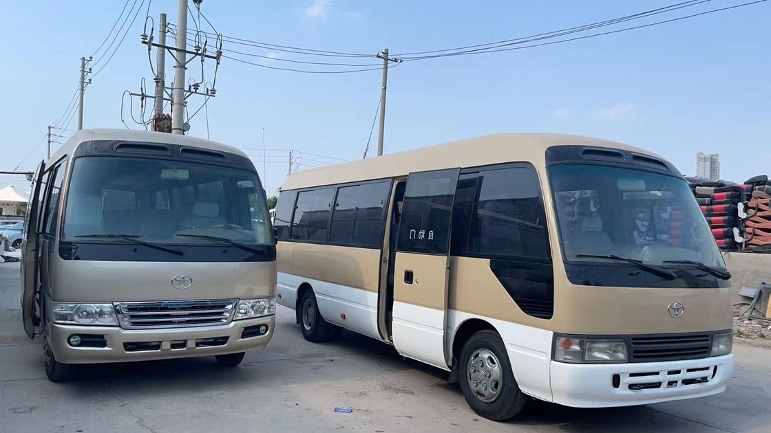 Transmissão manual 7m LHD Minibus de passageiros de segunda mão de 30 lugares