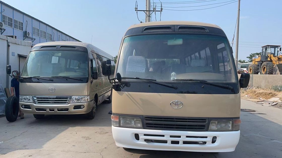 Transmissão manual 7m LHD Minibus de passageiros de segunda mão de 30 lugares