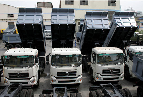 Sistema de travagem antibloqueio ABS Sim Caminhão de descarga rodoviária 6x4 para mineração Caminhão de elevação hidráulica