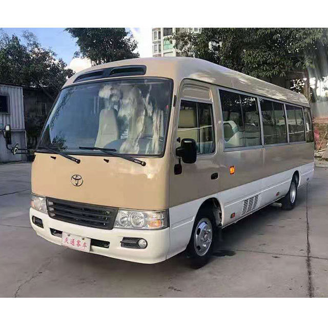 Motor Yuchai Minibus Toyota Coaster Usado com 30 lugares e padrão de emissões Euro 2
