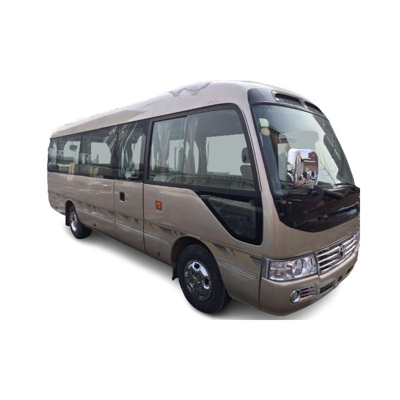 Usado 22 a 30 assentos de passageiros Toyot Coaster Bus com motor a diesel montado na frente