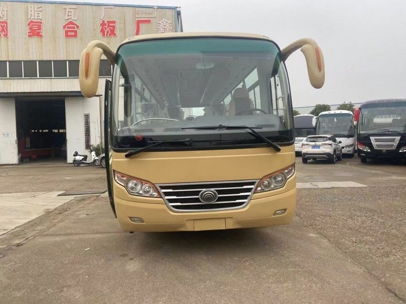 Suspensão de Primavera de Folha 35 lugares Autobús de autocarro usado com direção mecânica e assentos de luxo