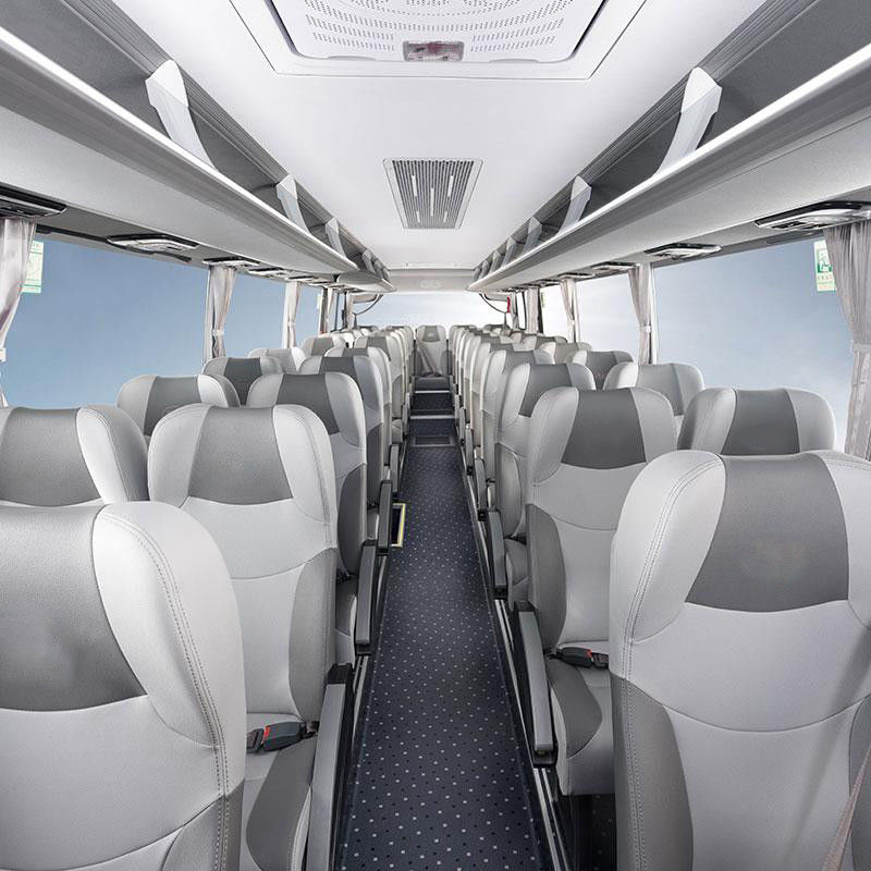 Autobus turístico de luxo de 10 metros com motor diesel YC6L260-30 e velocidade máxima de até 100 km/h