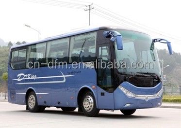 35-40 lugares Dongfeng 8m Luxury Tourist Coach Autocarro usado com velocidade máxima 91-110 km/h