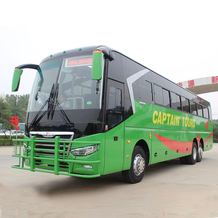 Ônibus RHD confortável de 75 1 1 lugares com suspensão de mola multi-folha e motor diesel