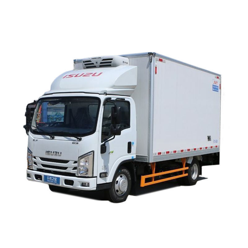 3360mm Base de rodas Isuzu 10 Ton Box refrigerador caminhão para transporte de vegetais e carne
