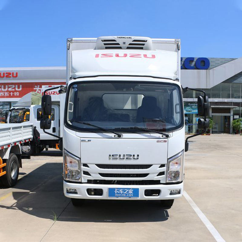 3360mm Base de rodas Isuzu 10 Ton Box refrigerador caminhão para transporte de vegetais e carne