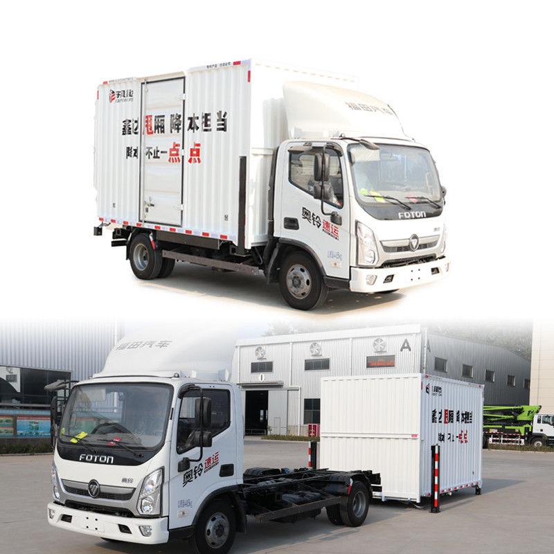 Foton 19CBM Cargo Van Truck com filas de assentos de linha única e binário máximo de 1000-1500Nm