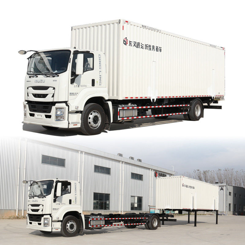 Personalização Isuzu 4*2 204hp 9.6m 59cbm Corpo desmontável Swap Van Cargo