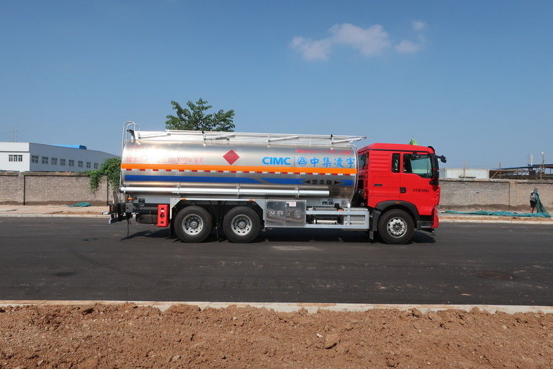 CIMC LINYU 6*4 24m3 camião-tanque de liga de alumínio para transporte de combustível líquido inflamável