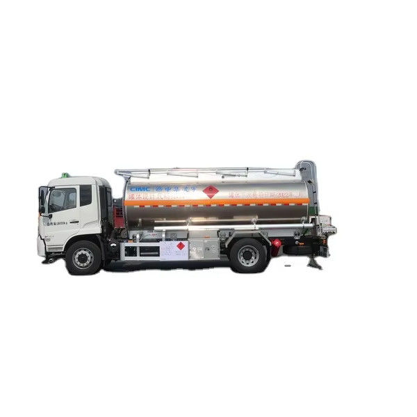 15m3 CIMC LINYU Dongfeng Cisterna de petróleo Caminhão de transporte de combustível líquido de liga de alumínio