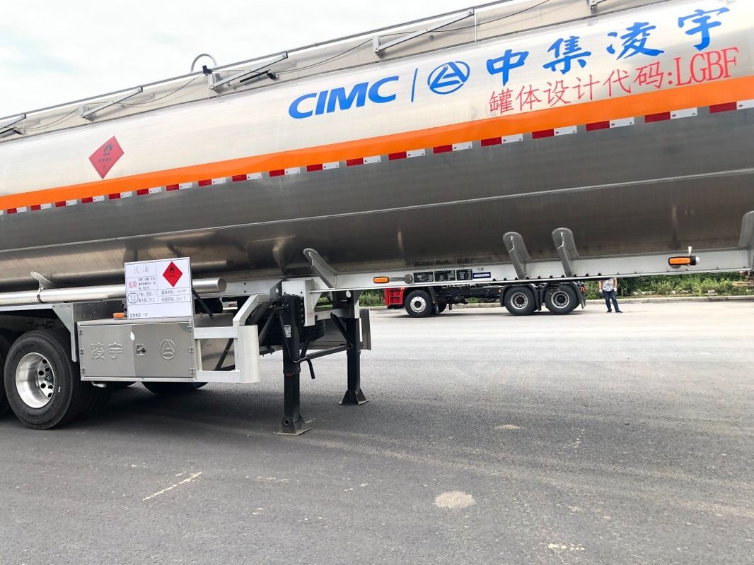 Cisterna diesel de liga de alumínio para África 44m3 diesel líquido semi-reboque combustível a gasolina