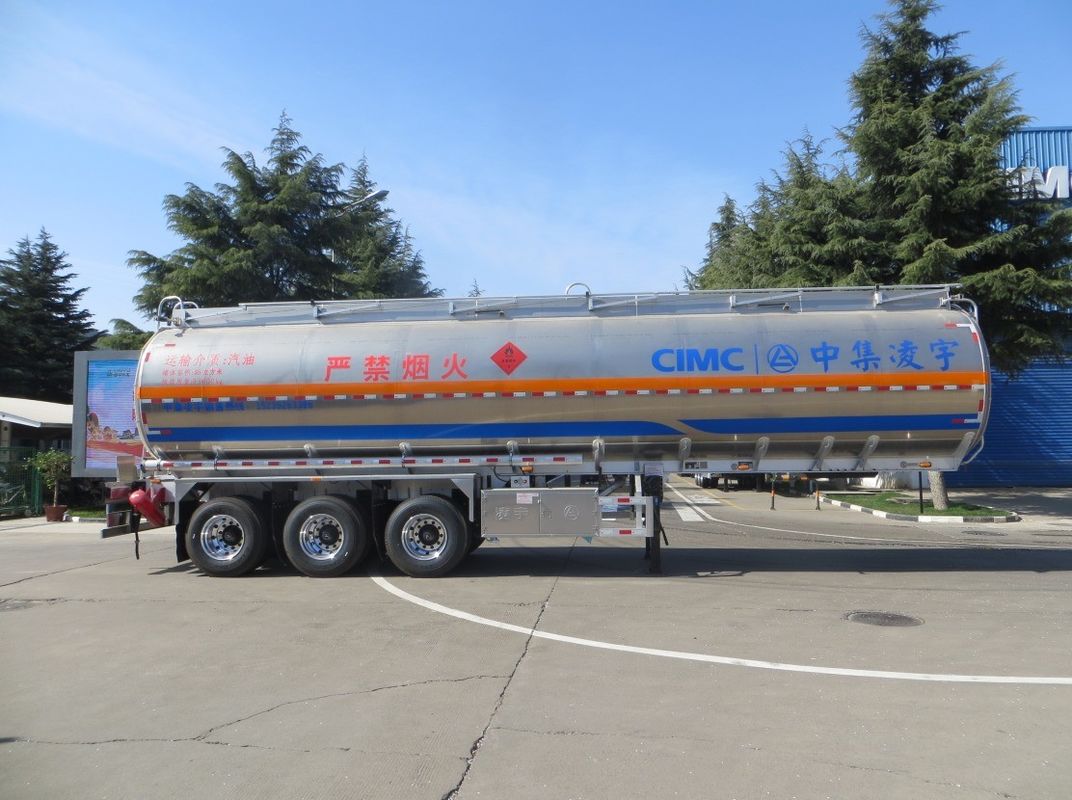 46000 Lite Oil Gasoline Semi-trailer Tanker de combustível Transporte de camião Trailer da CIMC LINYU