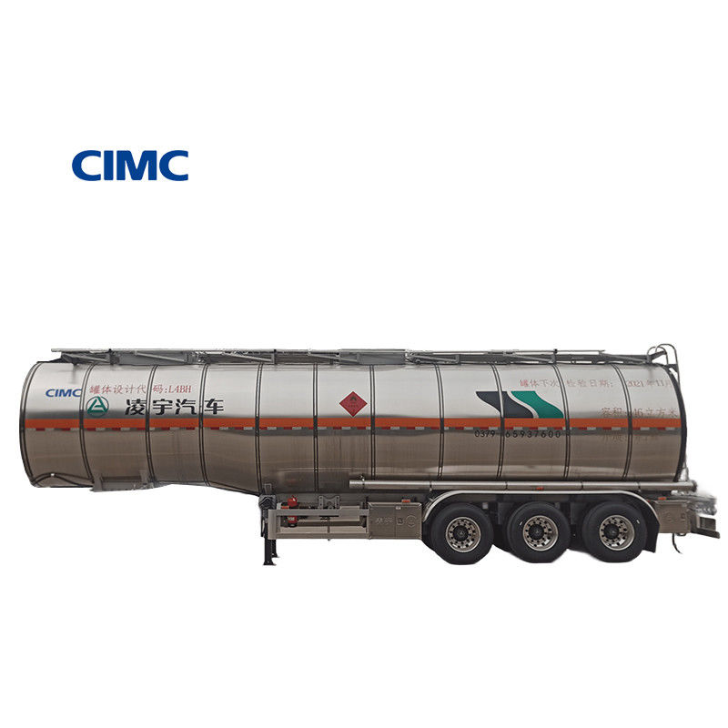 CIMC LINYU 46000L Combustível de liga de alumínio Cisterna de combustível Camião de reboque com distância entre eixos 6150 1310 1310