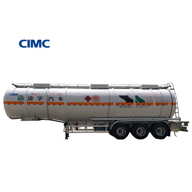 Aço CIMC LINYU 48000 L Trailer de combustível para o transporte de petróleo bruto de forma eficiente