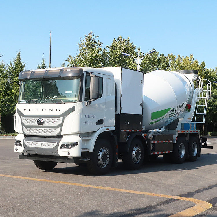 380kw CIMC LINYU 10 m3 Elétrico 8x4 auto-carregamento móvel caminhão de mistura de concreto para mistura