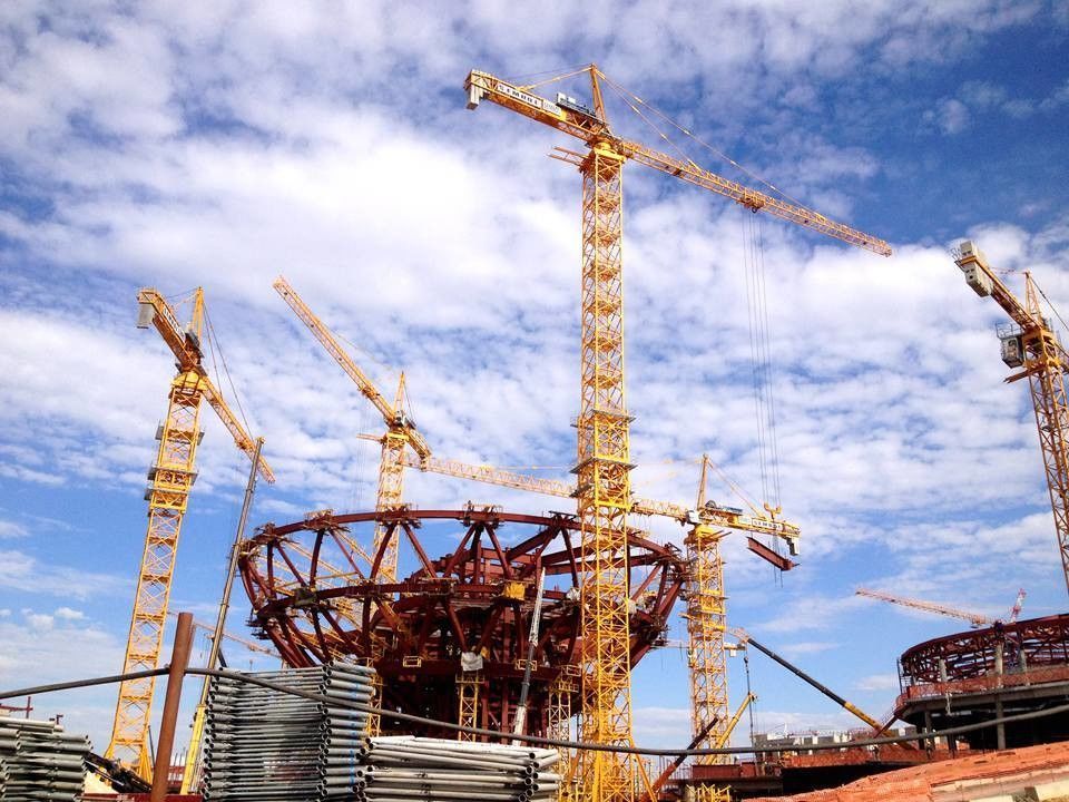 Guindaste de torre topless para construção Max. Altura de elevação 60m Zoomlion T7015-10E WA7025-10E