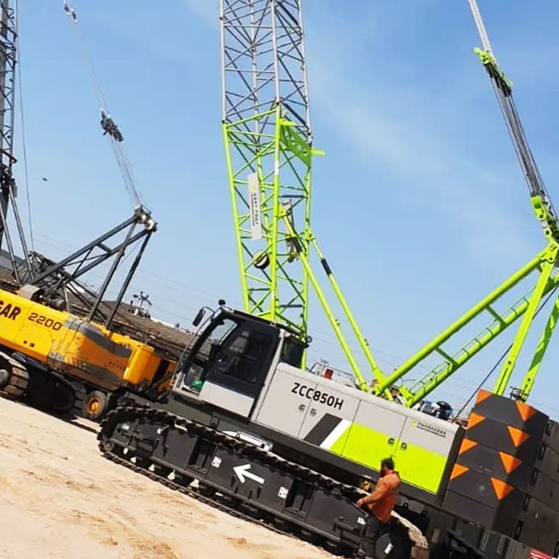 Aumente o seu projeto de construção com 7-15m Jib comprimento fixo Crawler guindaste e motor a gás