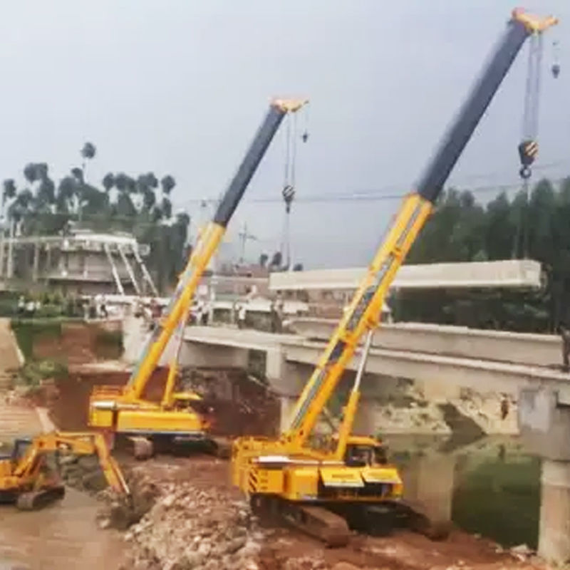 Gráficabilidade do QUY55 55 Ton Cranes para Construção Usados 30% Venda original
