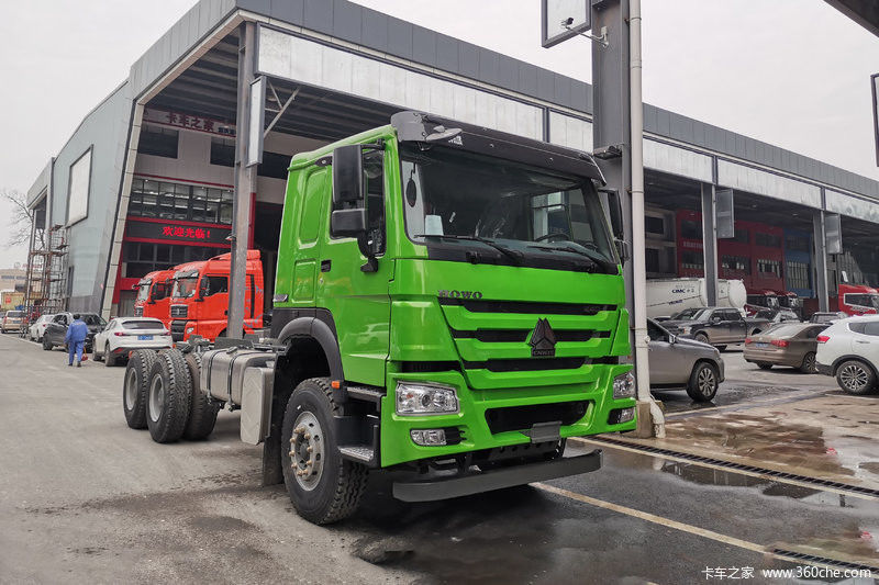 Assento normal do condutor Sinotruk Howo 371 HP Euro 2 manual 6X4 motor diesel cabeça do caminhão