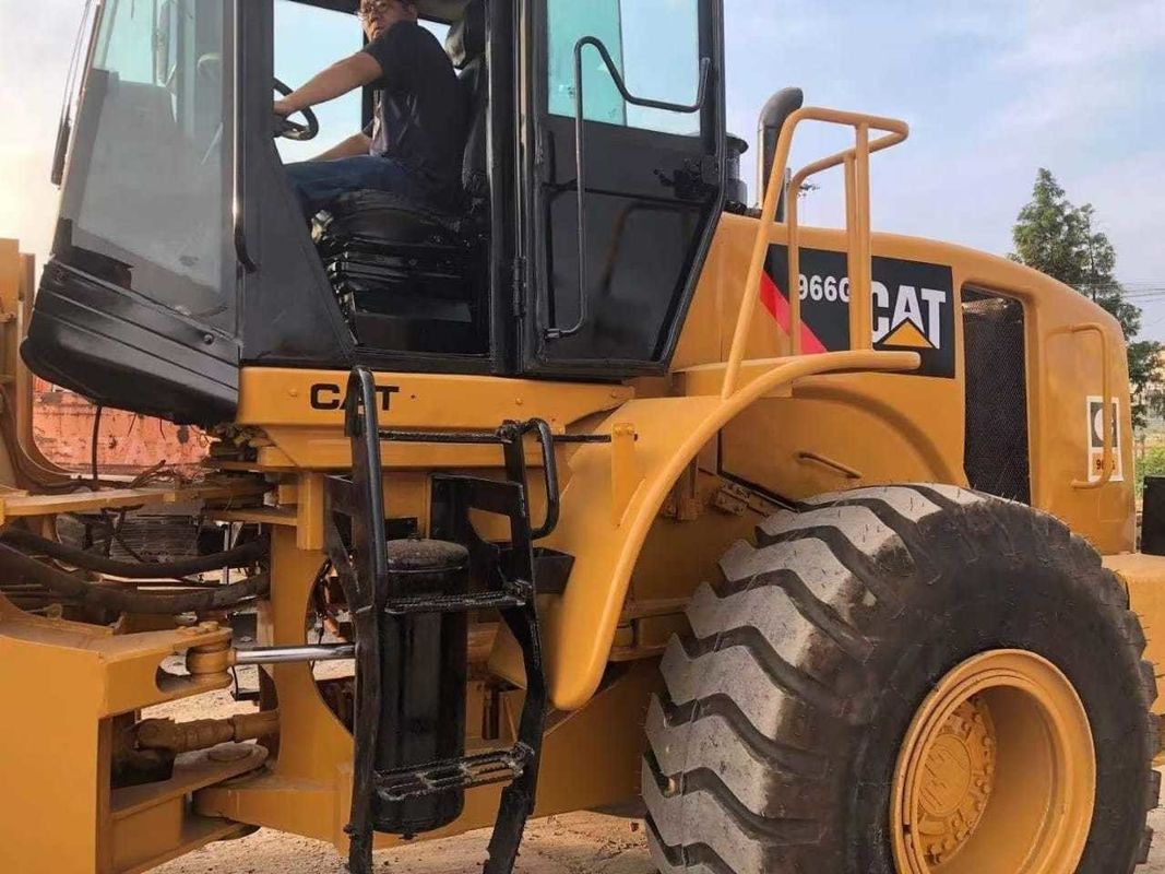 6 Ton Cat 966G Front End Carregadores de rodas usados Caterpillar Motor original em bom estado