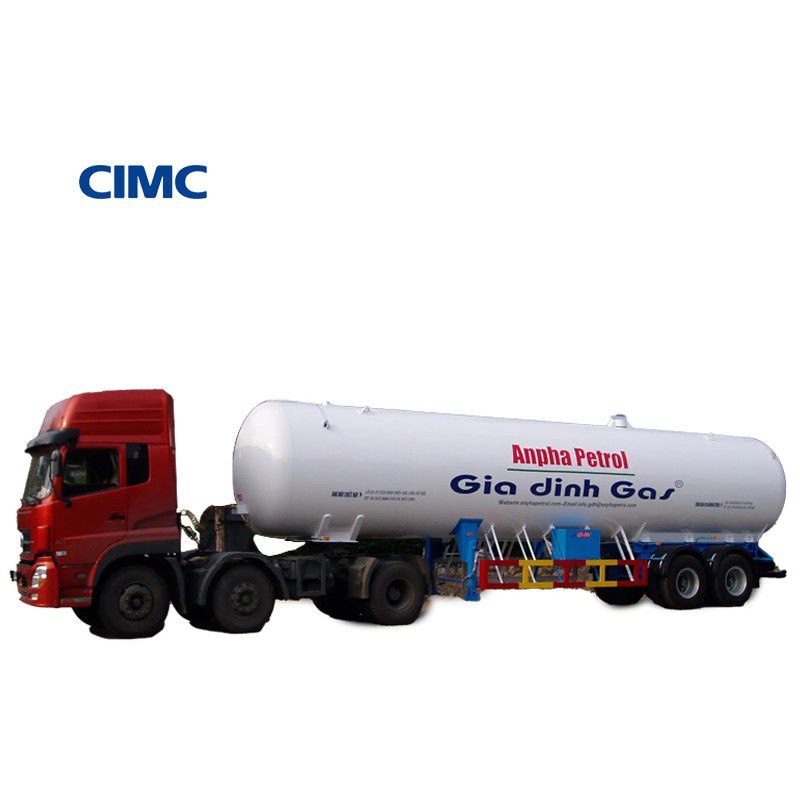 2.1 MPa Pressão de ensaio hidráulico CIMC LINYU Howo Chassis 8*4 Tanque de transporte de gás Semi-reboque