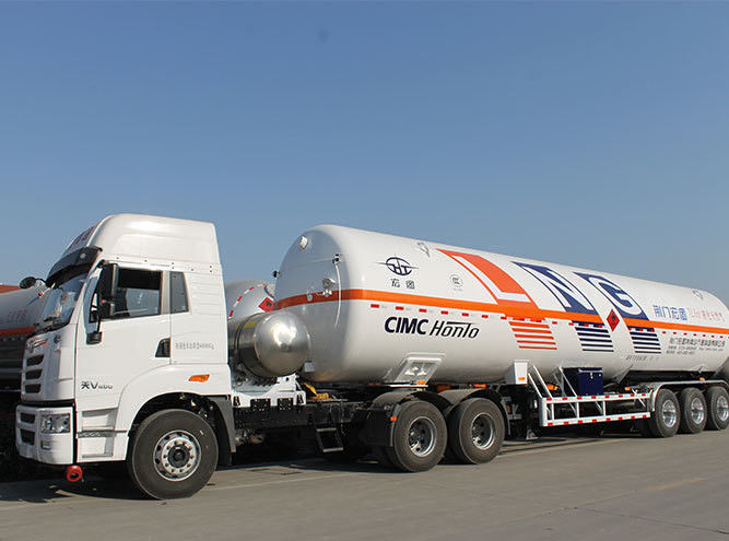 Semi-reboque de GPL de 50 m3 para camiões e de grande capacidade com um diâmetro de L11390 mm *W2500 mm *H3980 mm