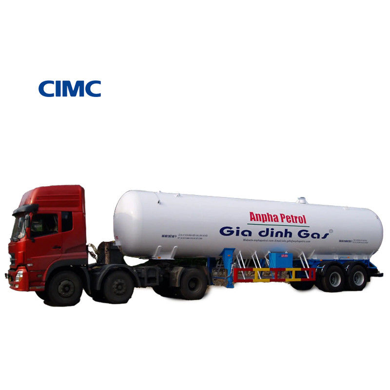 CIMC LINYU 50m3 Cisterna de gás liquefeito Semi-reboque para transporte de gás Caminhão Caminhão Reboque -20/50C