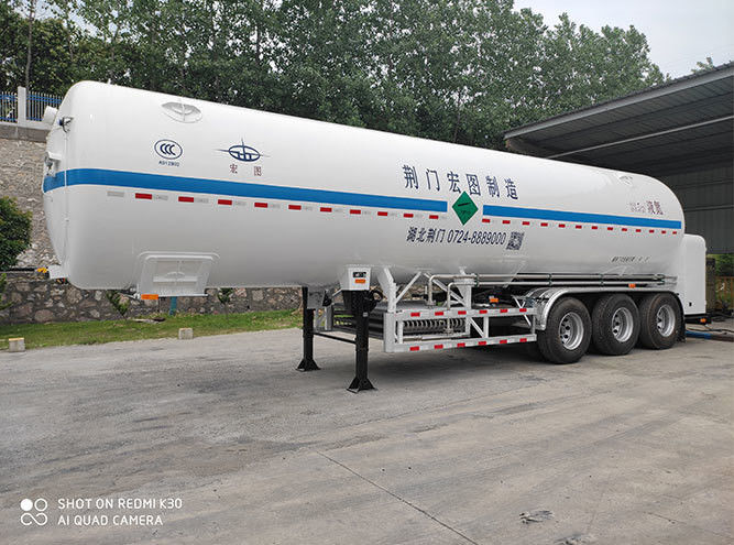 CIMC LINYU 50m3 Cisterna de gás liquefeito Semi-reboque para transporte de gás Caminhão Caminhão Reboque -20/50C