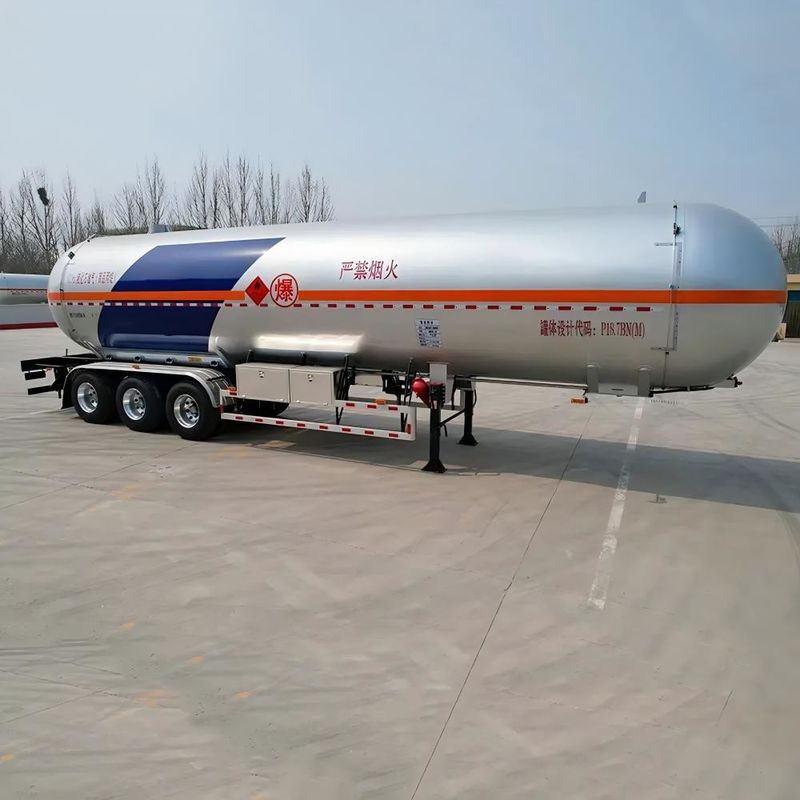 CIMC LINYU 50m3 Cisterna de gás liquefeito Semi-reboque para transporte de gás Caminhão Caminhão Reboque -20/50C