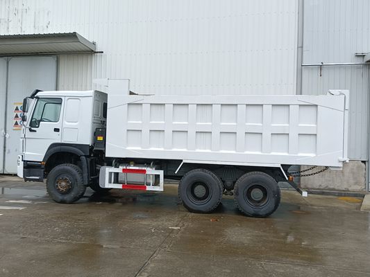 Caminhão de descarga de lixo Sino Howo 375HP Euro 3 Direção de segunda mão para transporte de engenharia