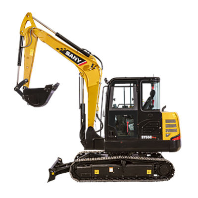 Excavadora usada SANY SY55C de 5,5 toneladas com poucas horas de trabalho 0-2000 e ano 2016-2020