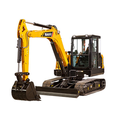 Excavadora usada SANY SY55C de 5,5 toneladas com poucas horas de trabalho 0-2000 e ano 2016-2020