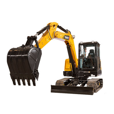 Excavadora usada SANY SY55C de 5,5 toneladas com poucas horas de trabalho 0-2000 e ano 2016-2020